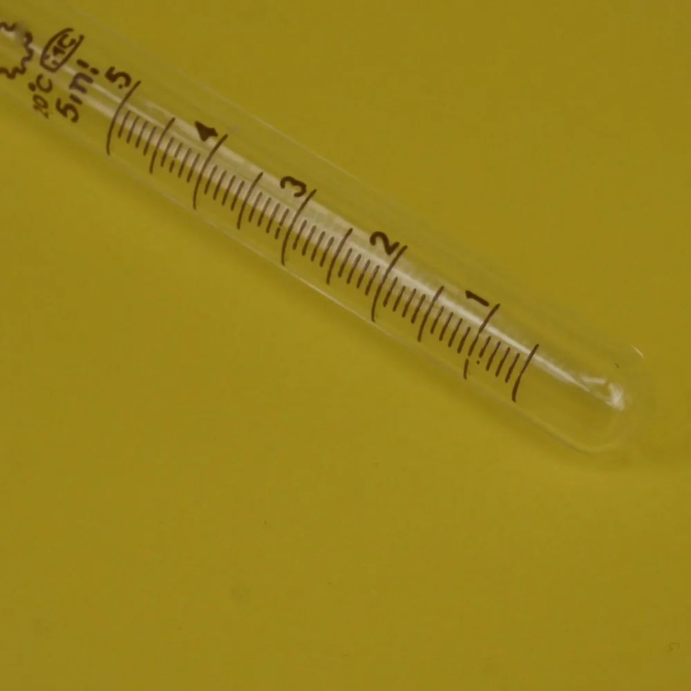 5ml Absolvierte Linie Lab Klar Glas Reagenzglas Runde Bottom mit Stopper Glaswaren