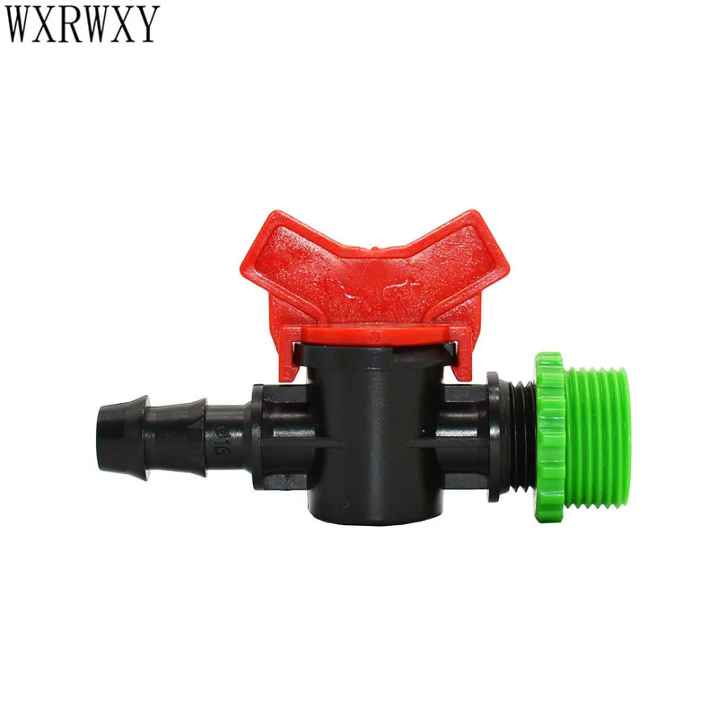 wxrwxy Irrigation valve male 3/4 to the 1/2 hose Waterstop valve male 1/2 to 16mm hose Garden tap cranes 1pcs