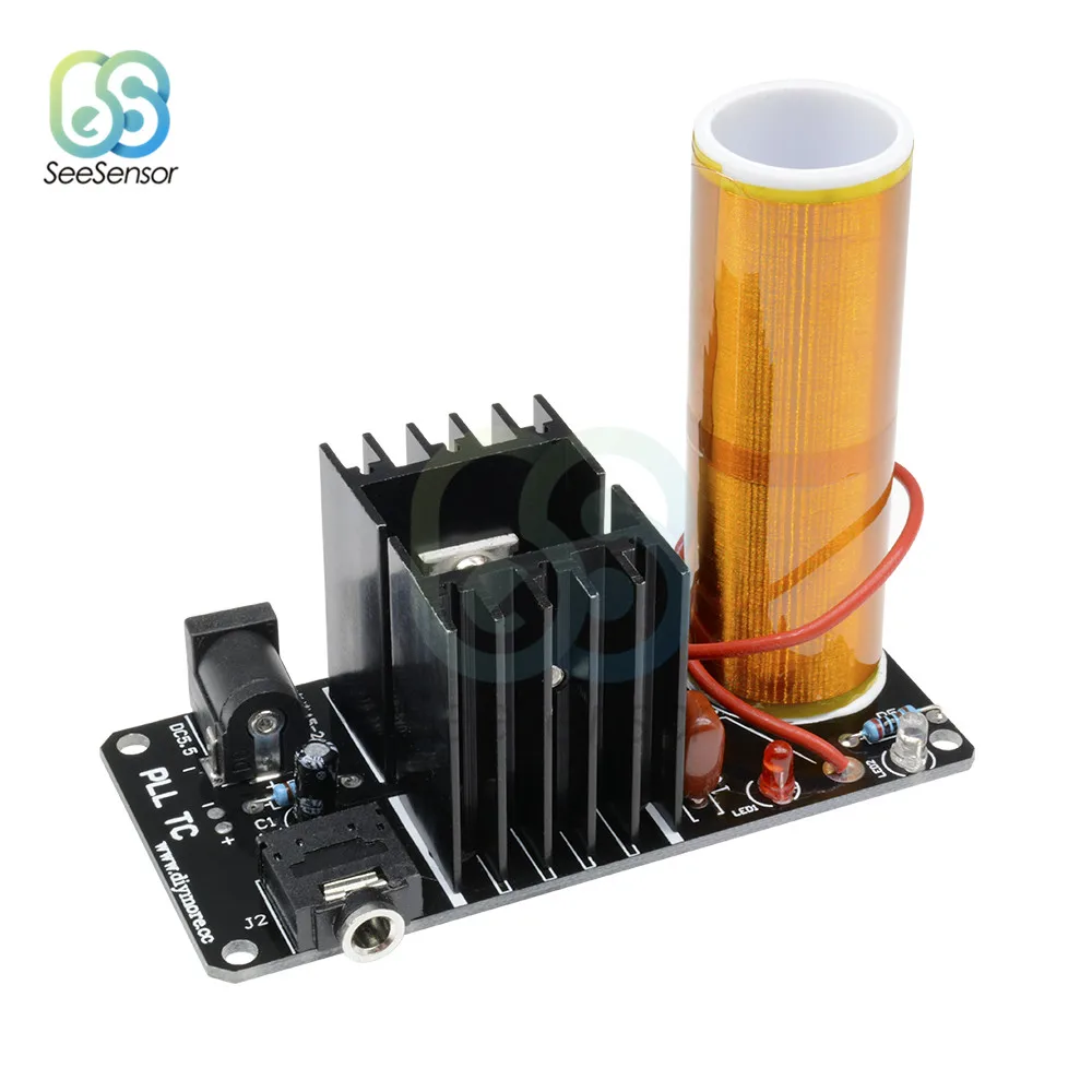 Mini Bobine de Haut-Parleur Plasma 15W, Kit de Remplacement de Musique, Carte de Transmission Sans Fil, Tech DC 15-24V, Haut-Parleur Stéréo Plasma Assemblé