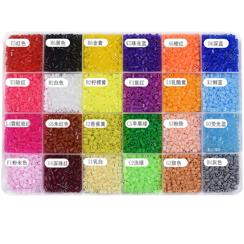 Rompecabezas Perler de 48 colores para niños, paquete adicional de 2,6mm, juguetes de rompecabezas, cuentas hama, manualidades, aprendizaje y