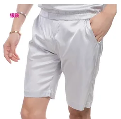 Large size Silk shorts, men's breathable cool silk, beach shorts, men's casual waist and waist pockets. 2022