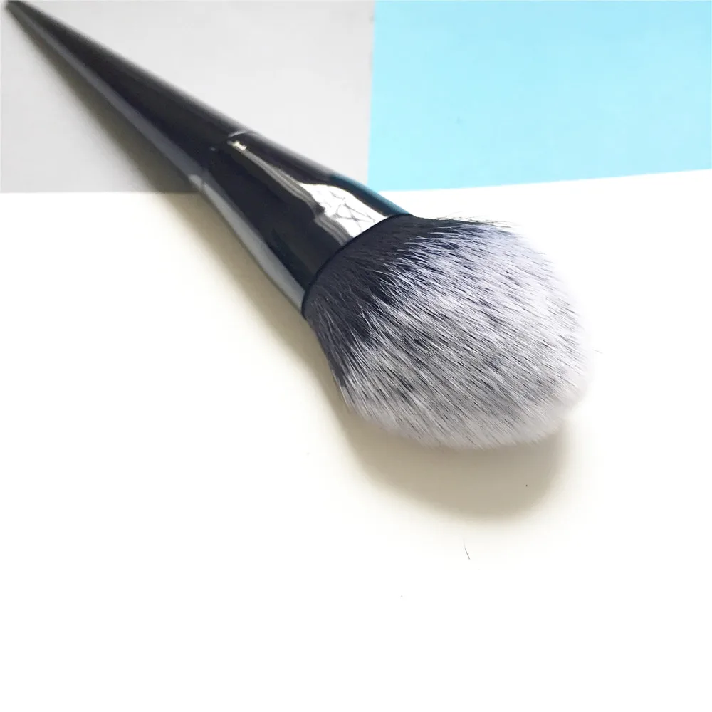 Lock-It Edge Precision Powder Brush #1 - Fluffy Tapered Powder Blush Bronzer Brushes - Beauty Makeup Blender Tool