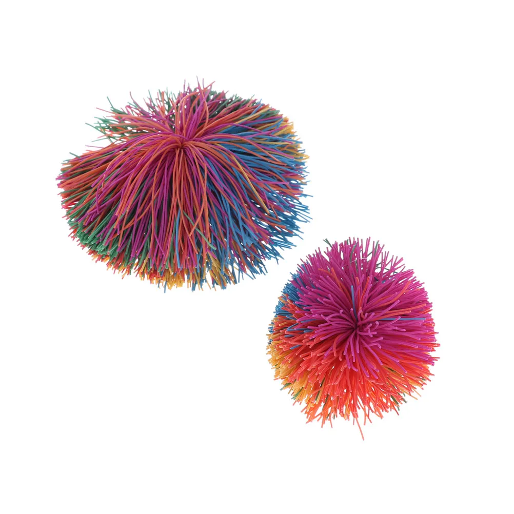 Anti-Stress 6cm/9cm Rainbow Fidget Sensory Koosh Ball Baby Funny Stretchy Ball Stress Relief Kids Autism Special Needs