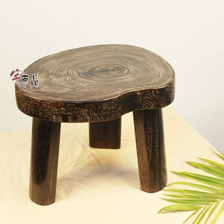 Japan's exports of changing his shoes stool style wood burning Paulownia large three-legged stool / bench Stools flower package