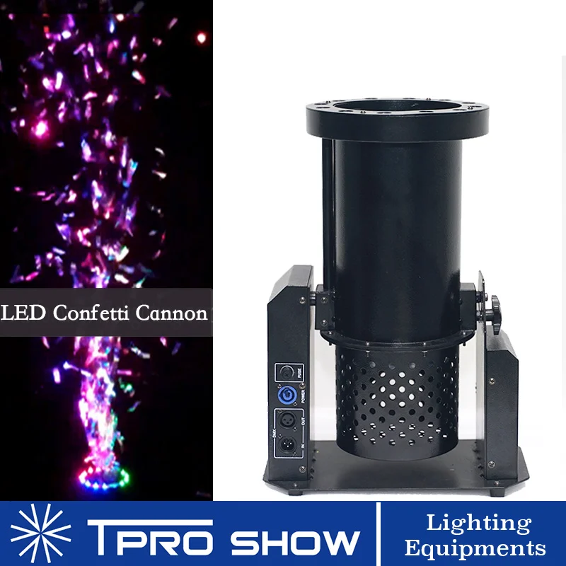 

Powerful 1200W Confetti Cannon Dmx LED Lights Colorful Confetti Machine Launcher Stage Effects For Wedding Party DJ Light Show