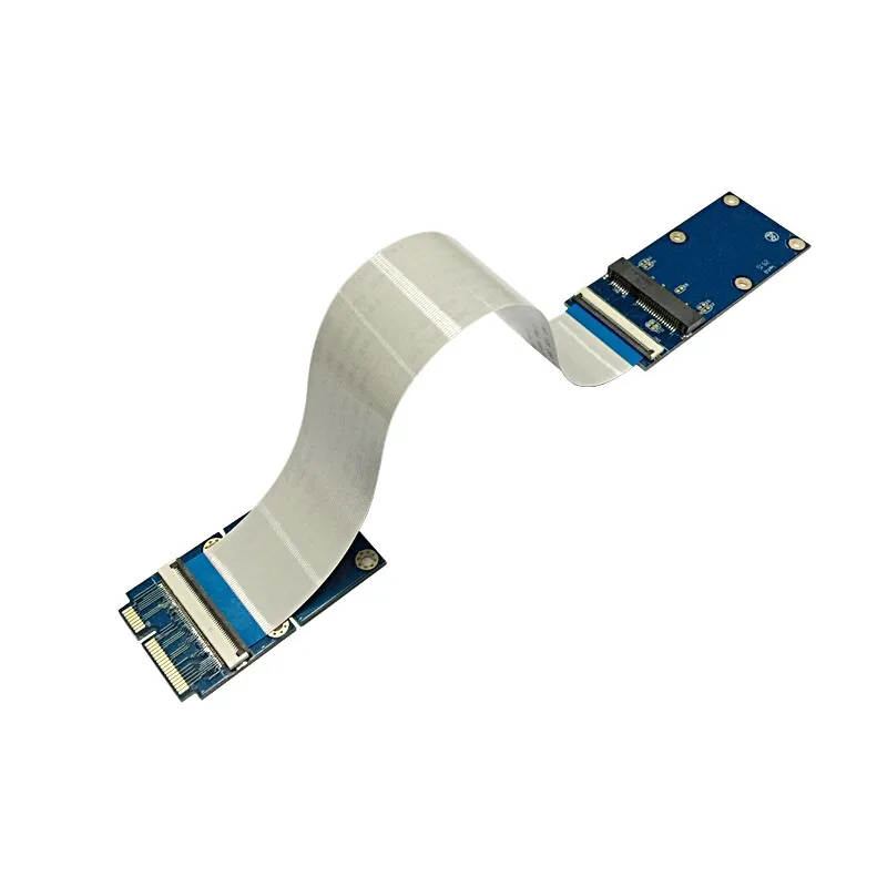 Mini PCI-E/mSATA Flexible Extender Cable Wire with SIM 8Pin Card Slot/MiniCard Extender Bracket for WIFI / WWAN/WLAN module