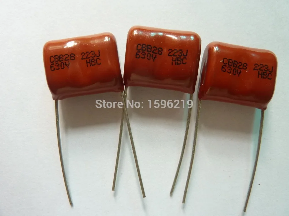 20Pcs CBB 223 630V 223J CBB28 0.022UF 22nF P15 Metallizedฟิล์มโพลีโพรพิลีน