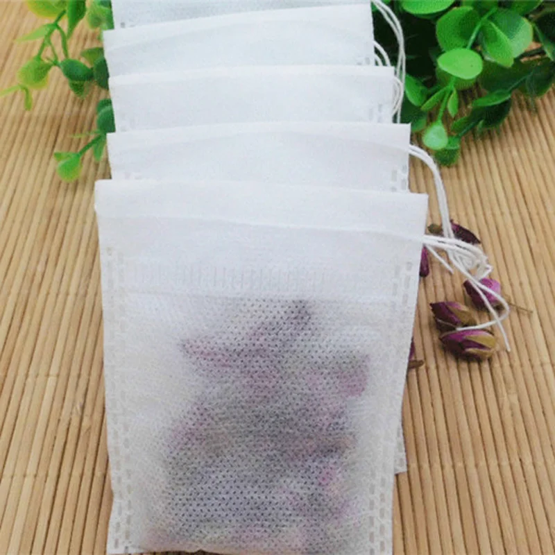 10000Pcs/Lot Disposable Tea bags Non-woven Fabrics Tea Infuser With String Heal Seal Filter Paper for Herb Loose Strainer 7*9cm