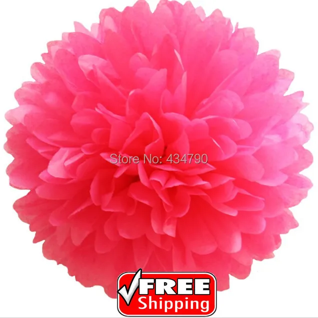 

20pcs 8"(20cm) Fuchsia Paper Wedding Pom Poms,Cheap DIY Shower Tissue Paper Flowers Balls,Nursery Decorations-Choose Your Colors