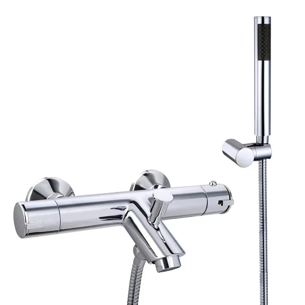 Thermostatic Shower Faucets Brass Wall Mounted Bathroom Shower Tap Thermostatic Control Valve Shower Tap