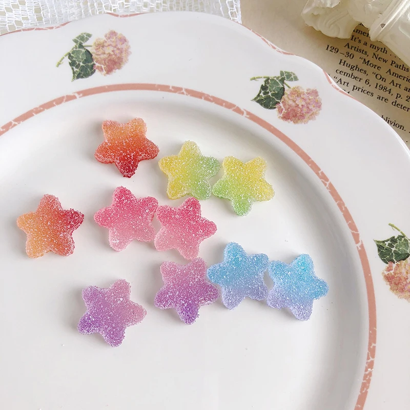 Boxi10pcs/pack In Stcock Slime Charms Accessories Toys Hearts Star Supplies Addition Decor For Fluffy Cloud Clear Slime