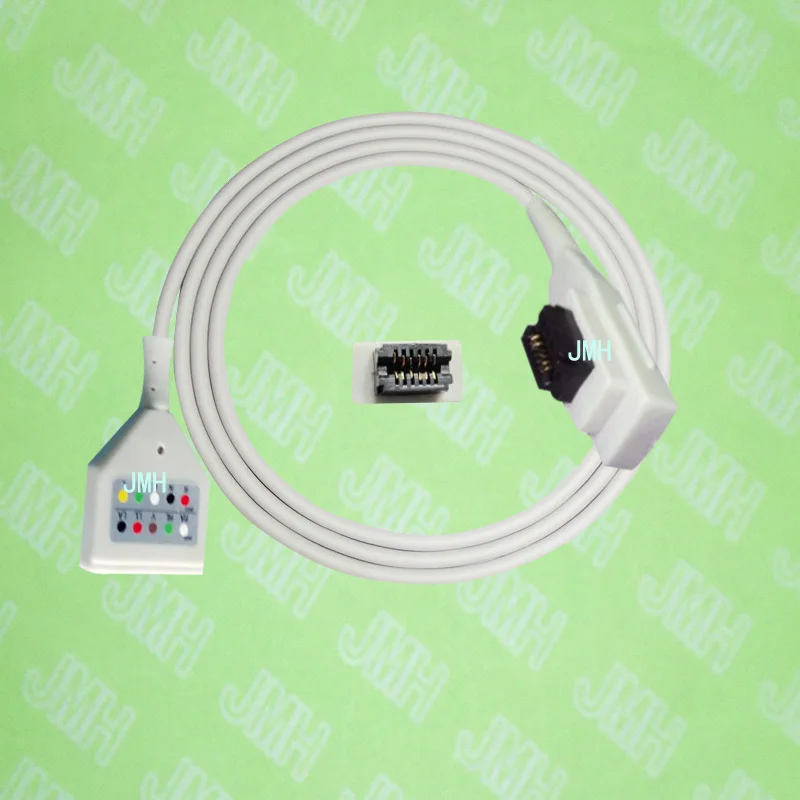 

Compatible with GE SEER MC ECG Machine the 41959-005,DIN 5-lead holter trunk cable.