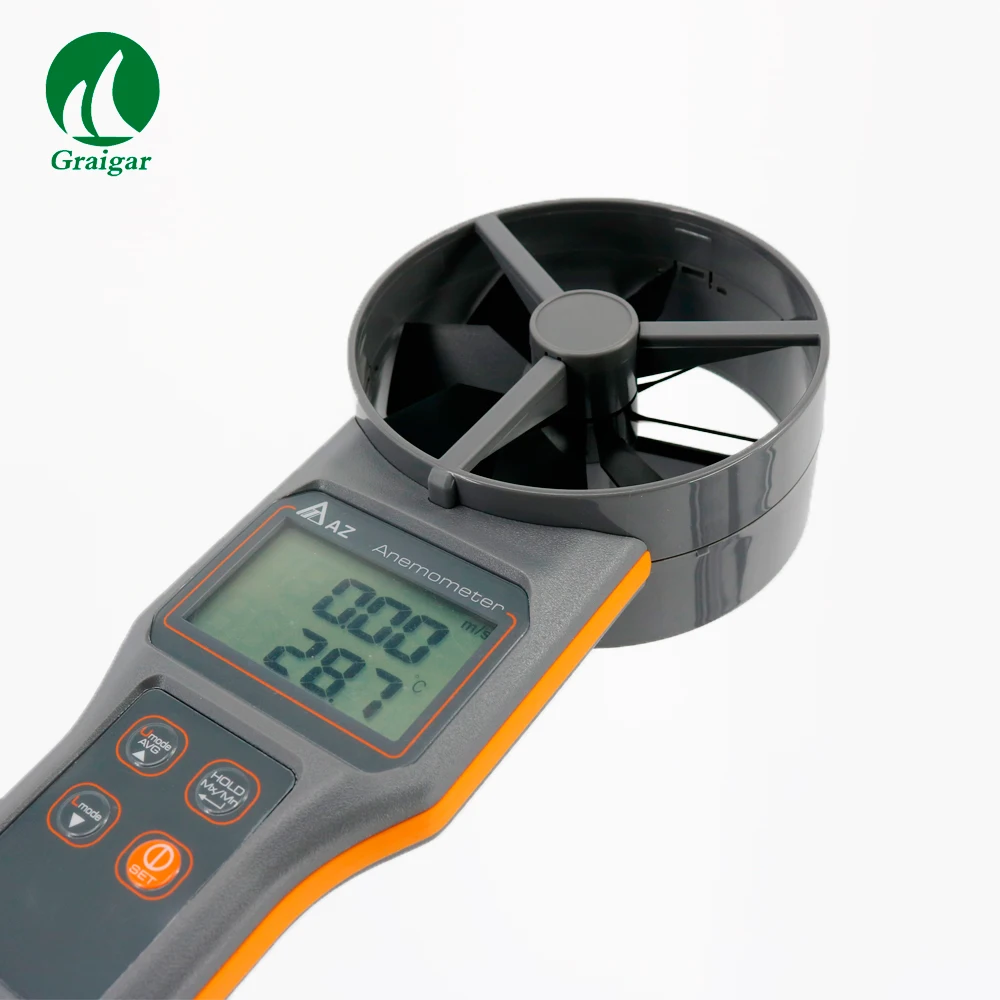 AZ8919 High Precision Digital Anemometer CO2 Air Quality Detector With Possessed Large Backlit Display Screen