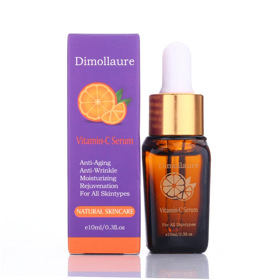 Dimollaure Vitamin C Serum Fade Acne Pimples wrinkles Shrink pores Whitening Moisturzing Face Care Hyaluronic acid Essence