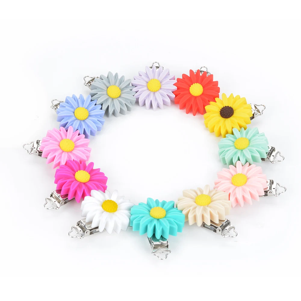 LOFCA 10pcs/lot Siliocne Daisy  jewelry creation clip Pendant Tools Multi Colors clips for  Necklace Jewelry Accessories