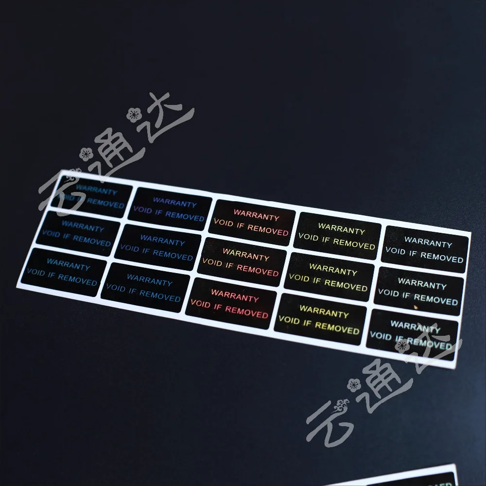 500pcs  Seal the hologram sticker 40x20mm rectangle, if deleted, please leave the VOID. Security sticker