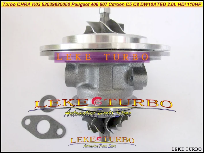 خرطوشة توربو Chra K03 50 53039880050 53039880024 53039700050 53039700024   لسيتروين C5 لبيجو 406 607 DW10ATED 2.0L HDi