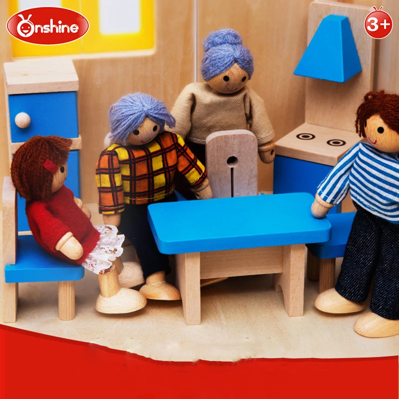 Juego de simulación de madera de imitación para niños, muebles de juguete DIY, Escena de interacción entre padres e hijos, regalos para niños, 6 estilos