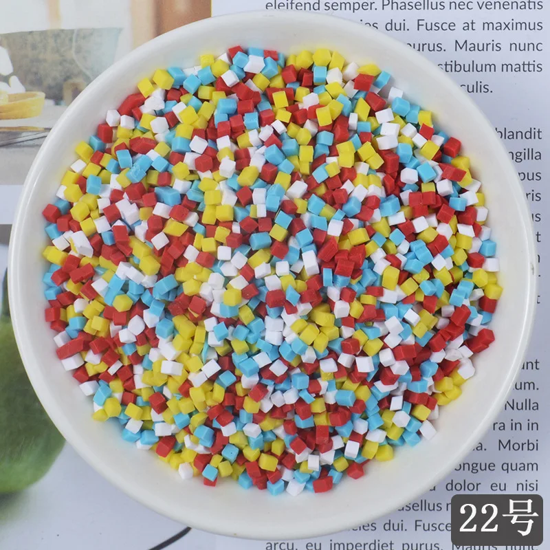 20 gr/los Nette Gefälschte Ton Streusel Bunte Herz Fünf Sterne Schleife Süßigkeiten Streusel für Handwerk Machen, DIY Kuchen Dessert Dekoration – Detail 22