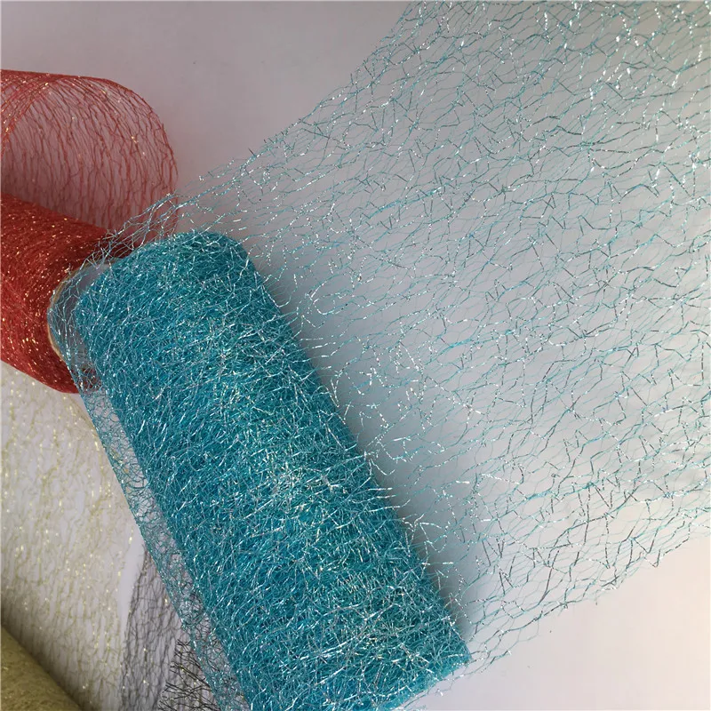 9.2m/roll Organza Tulle Roll Spool Fabric Ribbon DIY Tutu Skirt Gift Craft Party Chair Sash Wedding Party Decoration Gold Silver