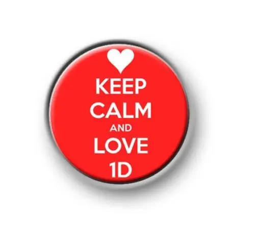 High quality KEEP CALM AND LOVE 1D  pin button  badge  low price custom epoxy with color fill metal pin badge