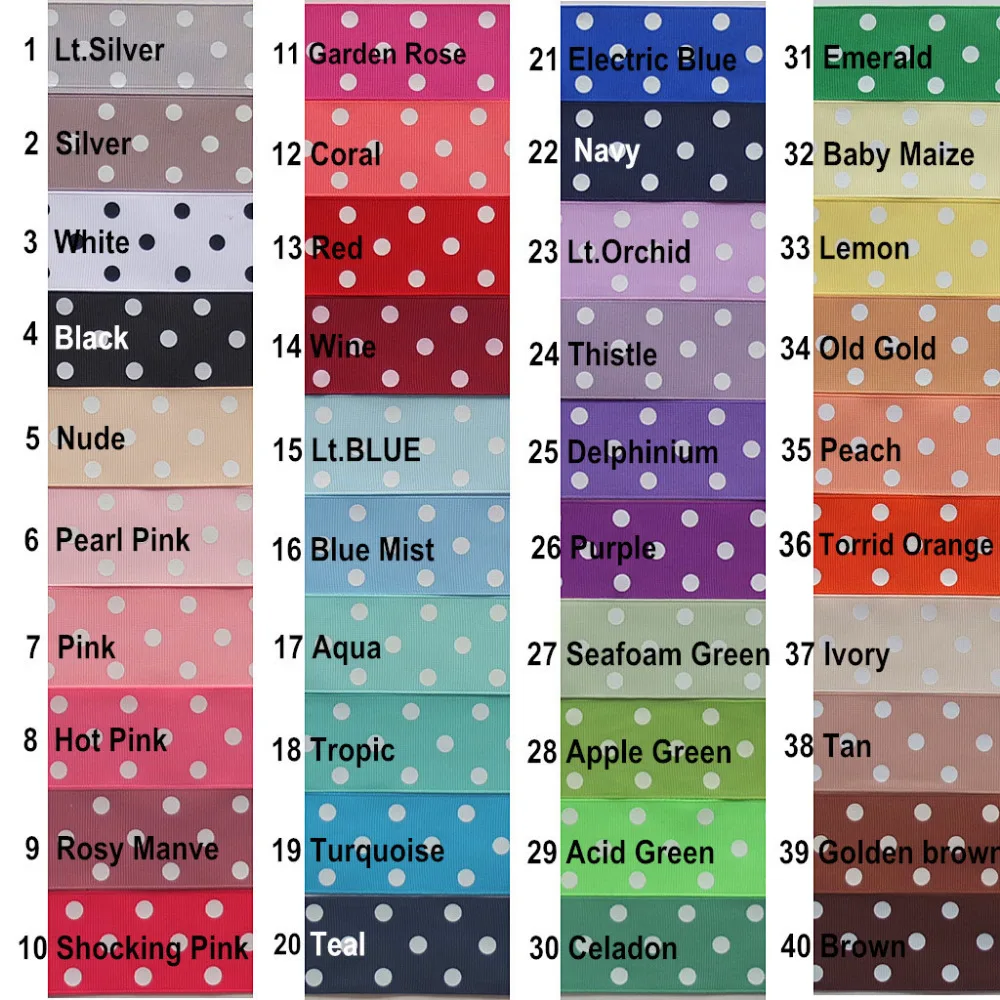 Wholesale 3.5 Inch Polka Dots Hair Bow Hair clips Dots Grosgrain bows Children Girls Outfit Hairbow Hair Barrettes Boutique bows