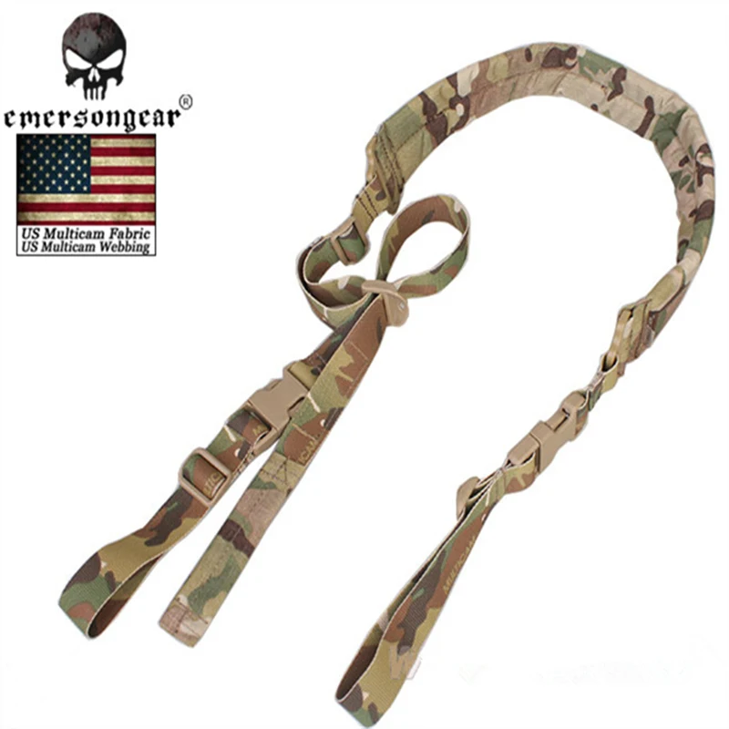 Emersongear Tactical Quick Adjustable Padded 2 Point Rifle Gun  Shoulder Strap Accessories Genuine Multicam AOR1 AOR2 BK FG