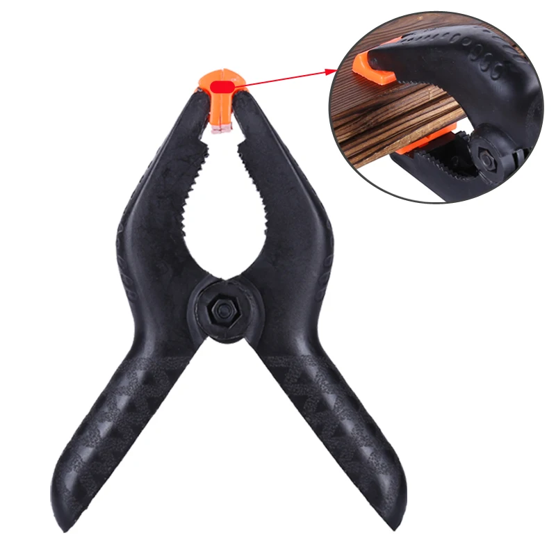 Abrazaderas de nailon de plástico tipo A para carpintería, Clip de resorte para estudio fotográfico, Abrazadera Grampo, herramientas de bricolaje, Abrazadera, 2 pulgadas, 4 unidades por lote