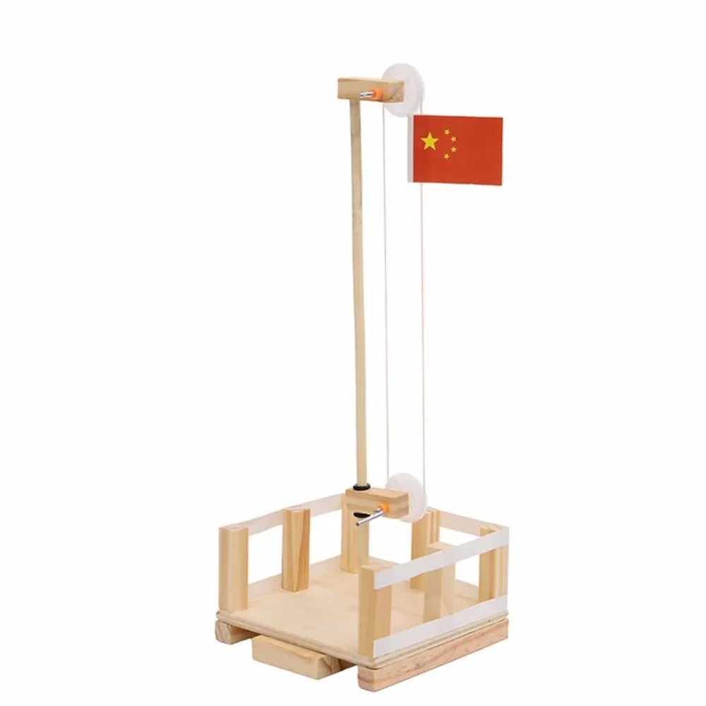 

1 Pc/Pack Fasinating Interesting Manual DIY Flag Lift Table for Children Physics & Mathematics Education