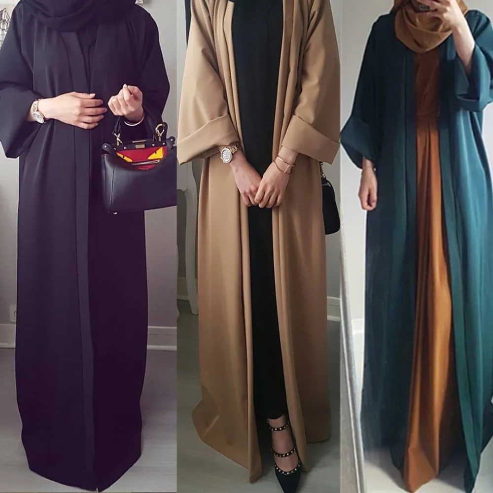 fashion Adult Muslim fashion brand ruffles abaya dubai islamic 7 colors purple abayas with belt wq822 prayer clothing dropship