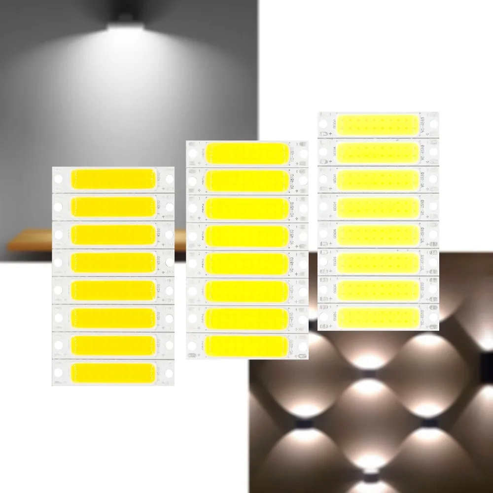 8 szt. 5W COB żarówka LED COB Bar do latarki kinkiety świetlne świetlówki DIY