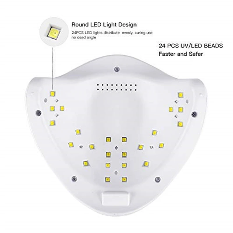 Imagem -03 - Atualizado uv Led 48w Led uv Prego Gel Cura Lâmpada Rapidamente Lâmpada Secador de Luz Polonês Máquina da Arte com 30s 60s Temporizador Display Lcd Sun5