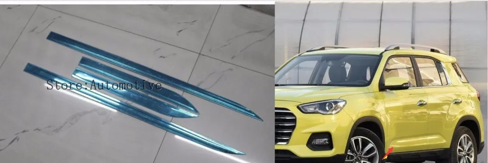 

For Hyundai ix35 2018 2019 Chrome Body Molding Door Side Line Garnish Trim Cover Protector Guard Lining Stainless Car Styling