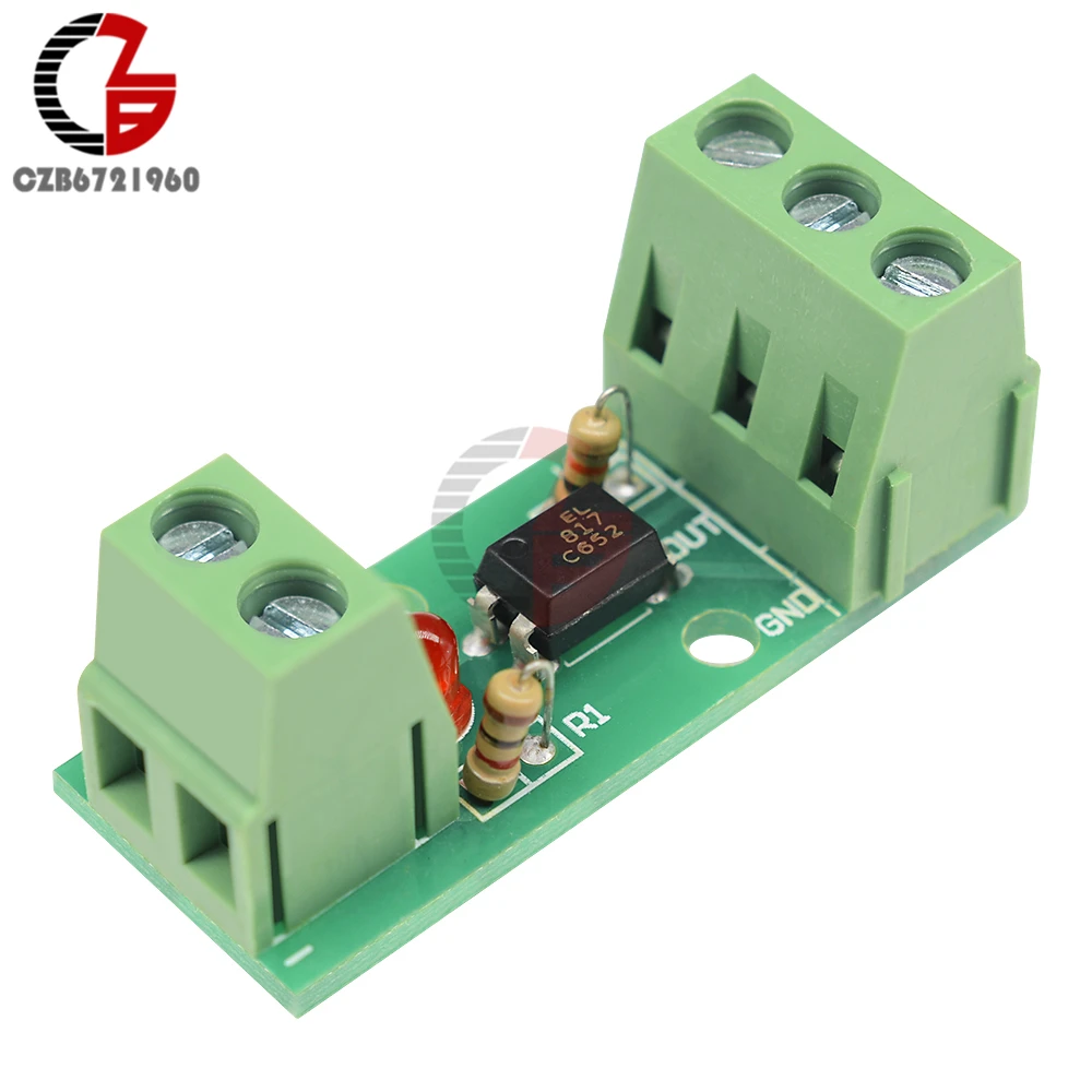 12V 1 ช่อง OPTOCOUPLER โมดูลแยกแยก BOARD ไม่มี DIN Rail ผู้ถือ PLC โปรเซสเซอร์ 80KHz PC817 EL817