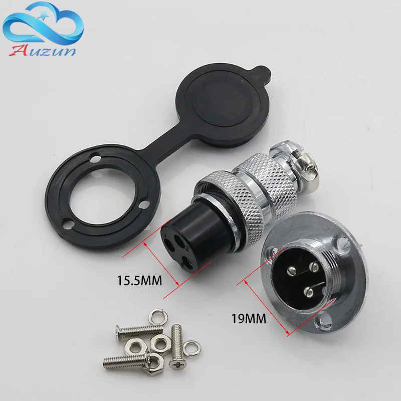 1 PCS Air outlet connector Copper plating silver GX20 Circular flange 2.3.4.5.6.7.8.9.10.12.14core