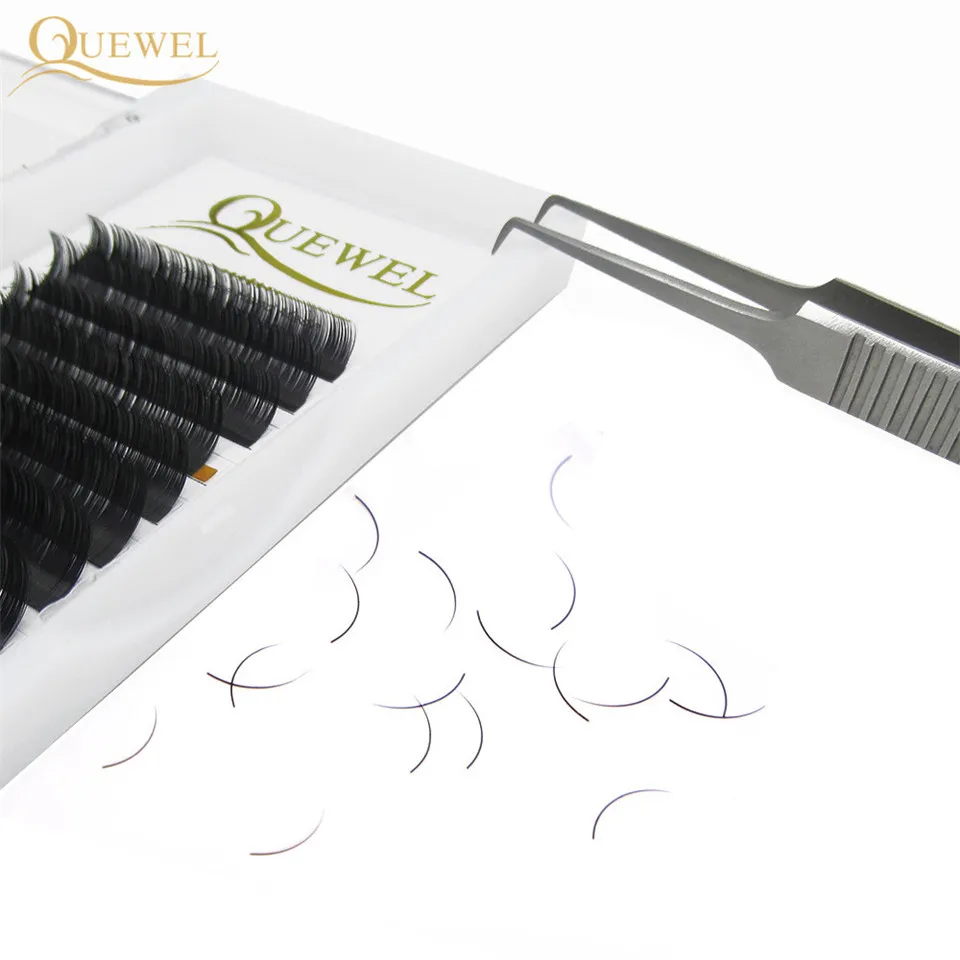 Extensions de cils en faux vison, Volume, individuelles, fibres de soie, naturelles, épaisses, douces, professionnelles