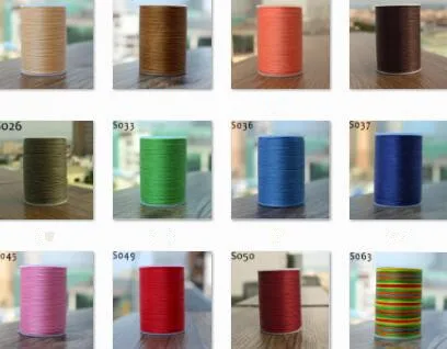 GALACES YL080   78m long 0.8mm wide 24 colors flat waxed thread for leather sewing, YULE thread