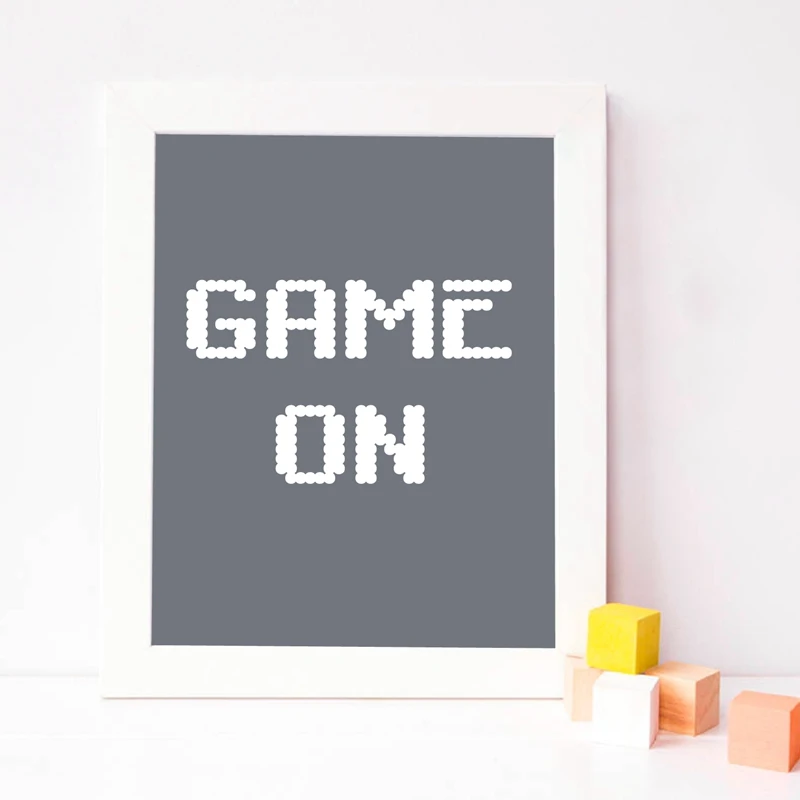Gaming Minimalist Art Canvas Poster Painting Boys Room Decorative , Video Game Wall Pictures Print For Gamer Room Decoration