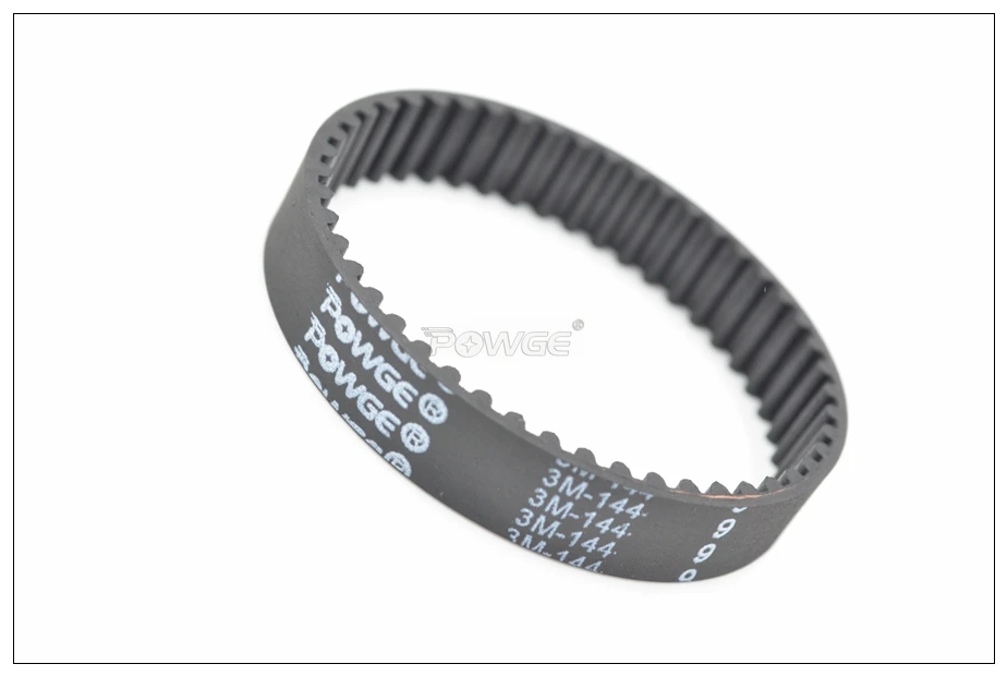 POWGE 141 144 147 3M Synchronous Belt W=6/9/15mm Teeth=47/48/49 HTD 3M Rubber Closed-Loop Timing Belt 141-3M 144-3M 147-3M