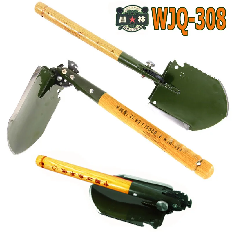 WJQ-308 Chinese Military Shovel Folding Portable Multifunctional Camping Hunting EDC Outdoor Survival Spade Axe Multi Tools