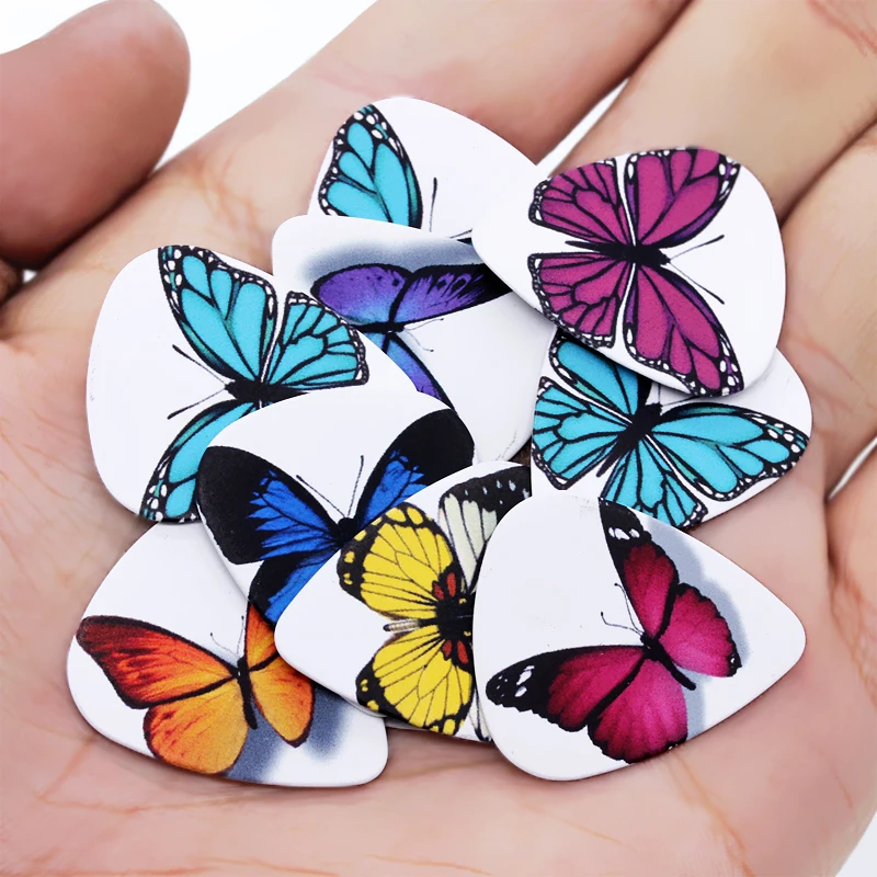 SOACH 50pcs Acoustic guitar picks Butterfly pattern strings Instrument Guitarra Accessories/Bass Guitar paddle ukulele pick