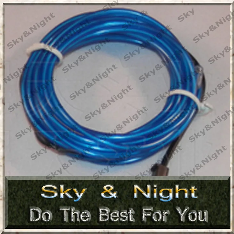 Blue color LED Lamp Strip thread sticker decals tags accessory Flexible Neon Light EL Wire Rope Tube