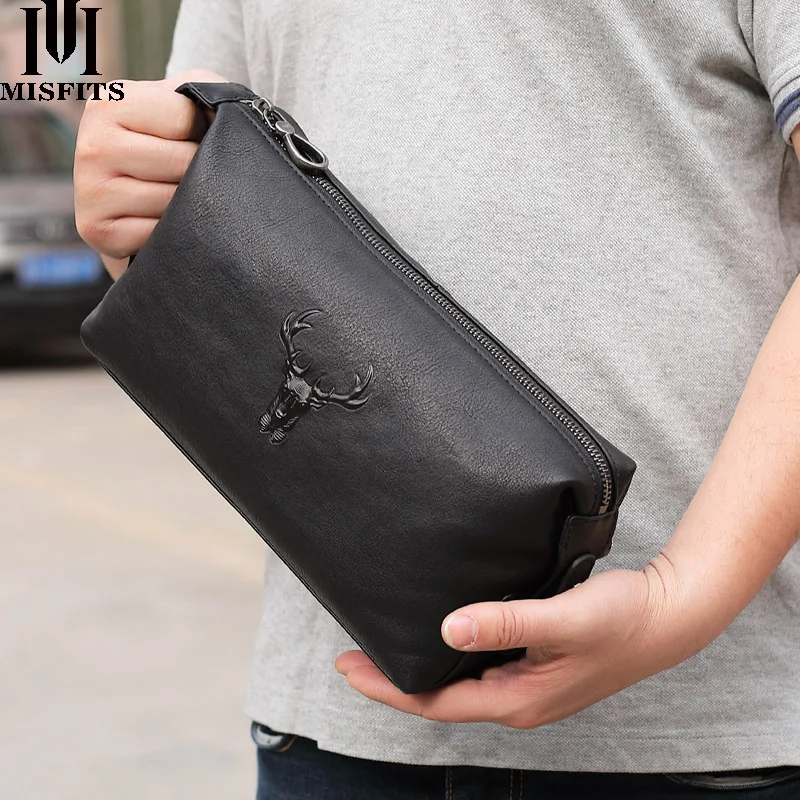 Cosmetic Case Men Genuine Leather Waterproof Toiletry Wash Bag High Capacity Handbag Travel Women Make Up Bag Zipper Organizer