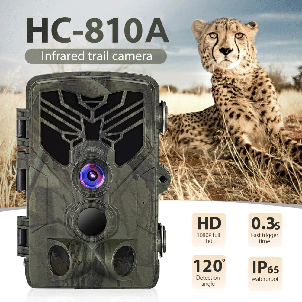 Hunting Trail Camera Night Vision Wild Cameras 20MP 1080P IP65 Photo Trap 0.3s Trigger Wildlife Cam Surveillance HC810A