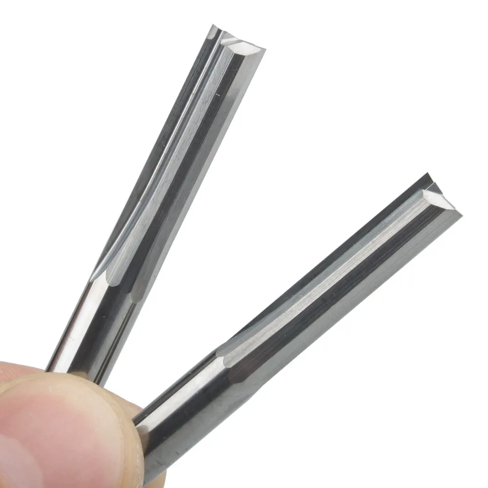 1Pcs 6mm Two Flutes Straight Slot End Mill CNC Two Dimension Cutting Tools Router Bit