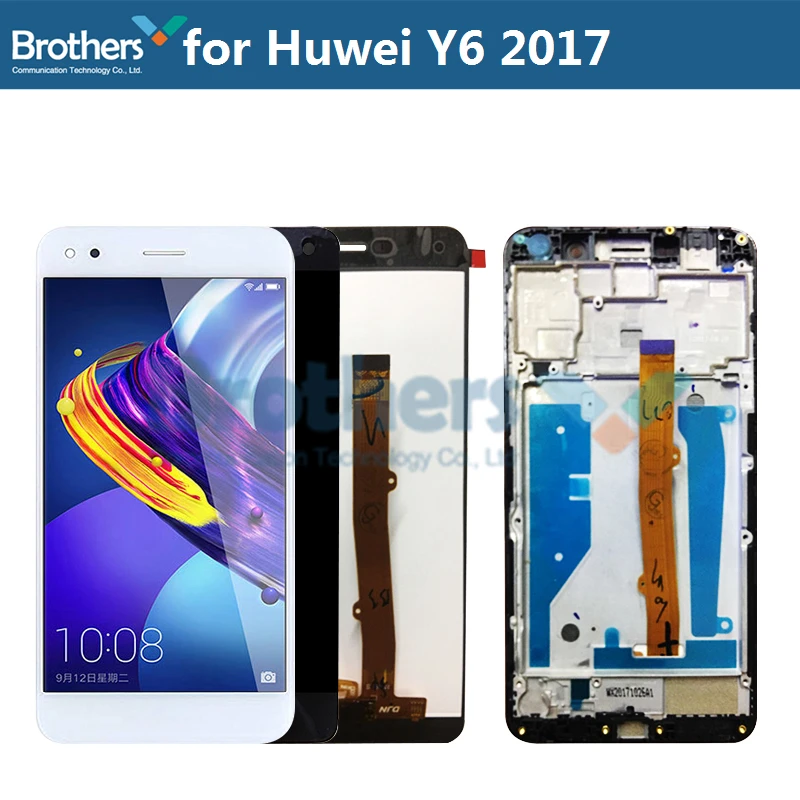 

ЖК-экран для Huawei Y6 2017, ЖК-дисплей для Huawei Y6 2017, сенсорный экран в сборе без рамки, сенсорный дигитайзер, проверенный сверху