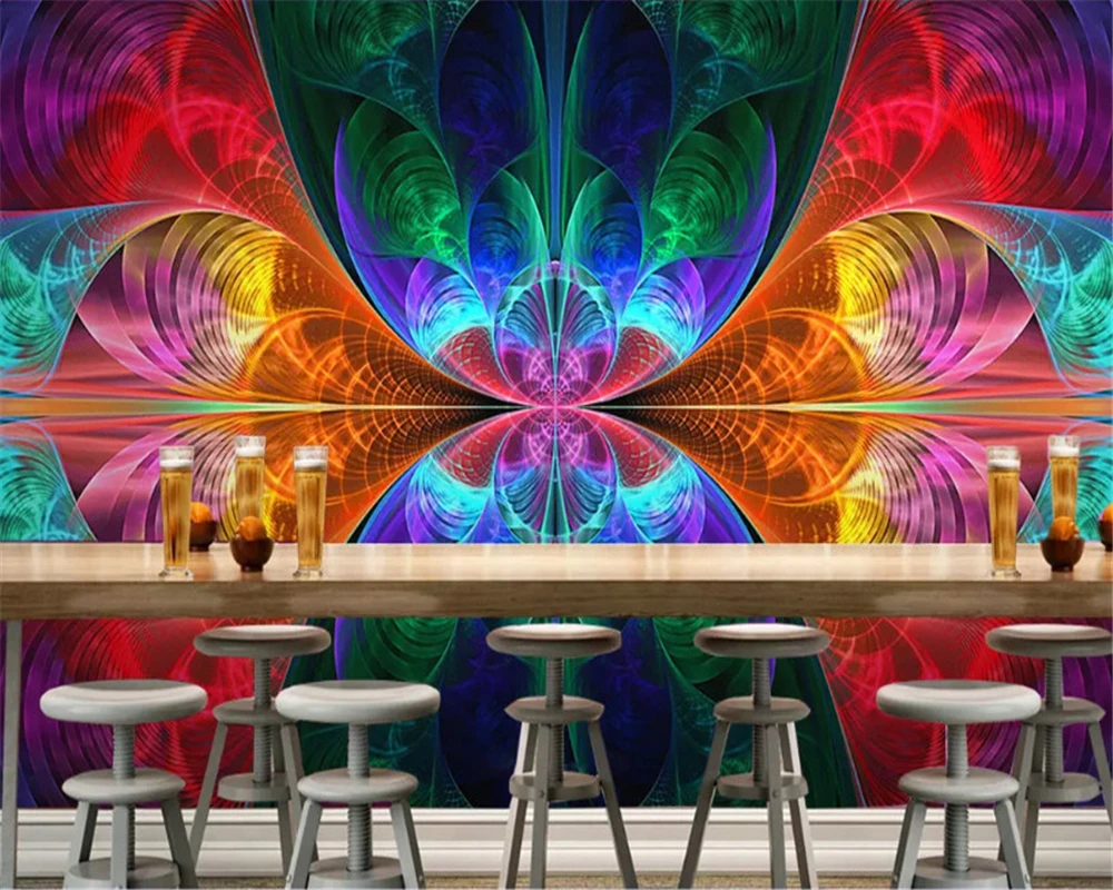 

beibehang Custom classic stereo thick silky papel de parede wallpaper cool nightclub flower bar KTV tooling background behang