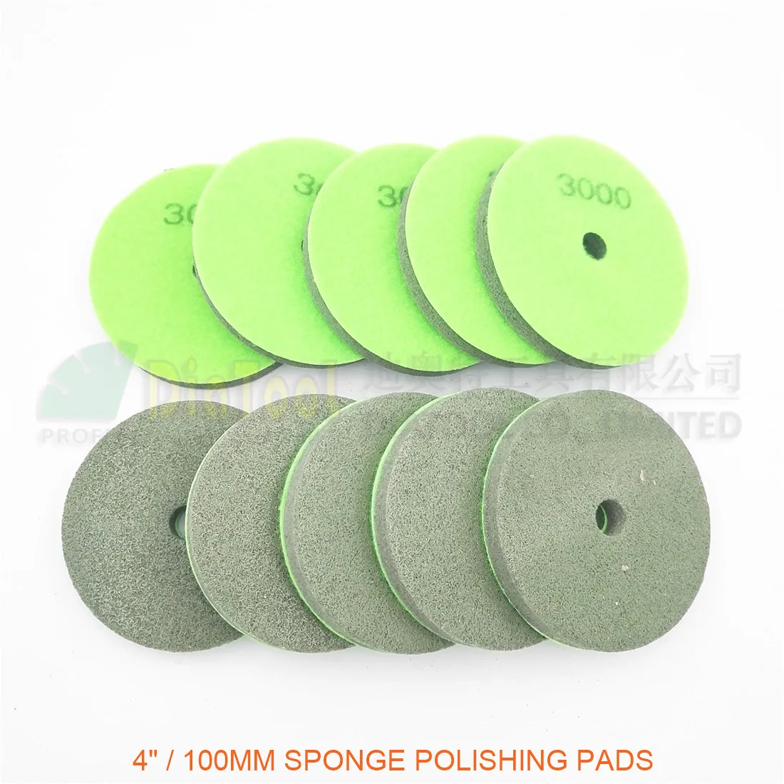 DIATOOL 10 unids 100 MM Esponja Tampones Para Pulir Del Diamante Para Piedra Blanda Mármol Artificial Piedra Suelo de Terrazo de Grano #3000 4