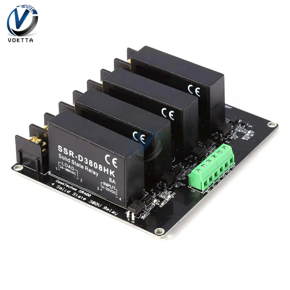 4 channel Solid State Relay Module DC 5V to12V Timer Delay Relay Control Board SSR High and Low Level Trigger Power Relay