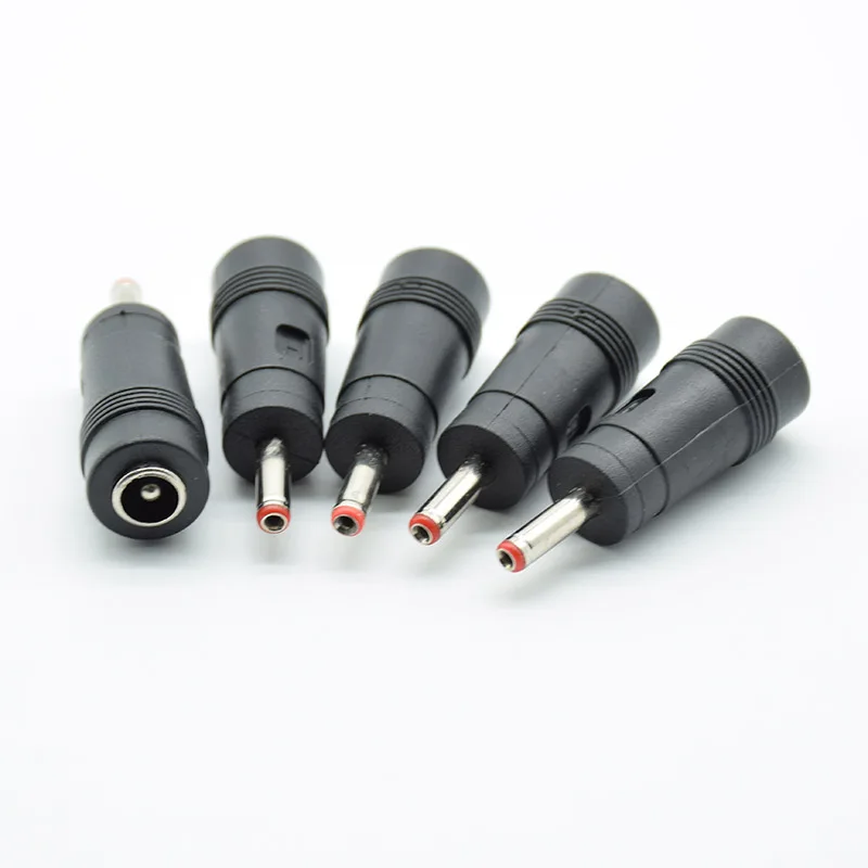 Adaptador de conector de alimentación de CC para portátil, 5,5x2,1mm hembra a 3,5x1,35mm macho, 2,1 a 3,5x5,5x1,35, lote de 5 unidades